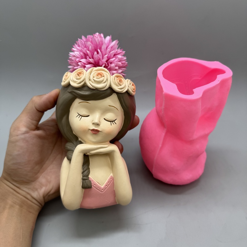 Cute Girl Flower Pot Silicone  - Potsticker Mold review and price