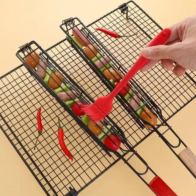 Wooden Handle BBQ Grilling Bas - Corn Dog Stick review and price